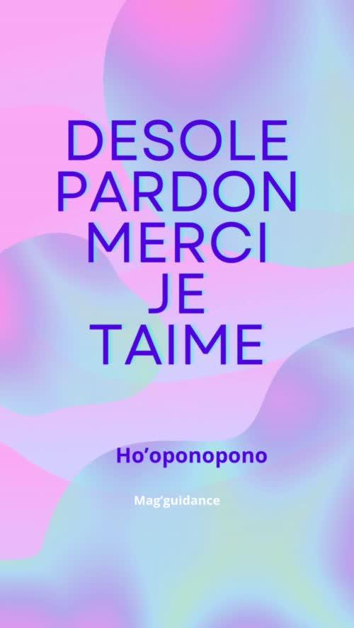 Pratiquer Ho’oponopono consiste à énoncer quatre mots à voix haute ou dans sa tête et ceci à sois même. En disant les quatre mots : Désolé, Pardon, Merci, Je T’aime, nous devenons plus bienveillants et positifs au quotidien. L’univers se trouvant à l’intérieur de nous, ce mantra Hawaïen permet de se