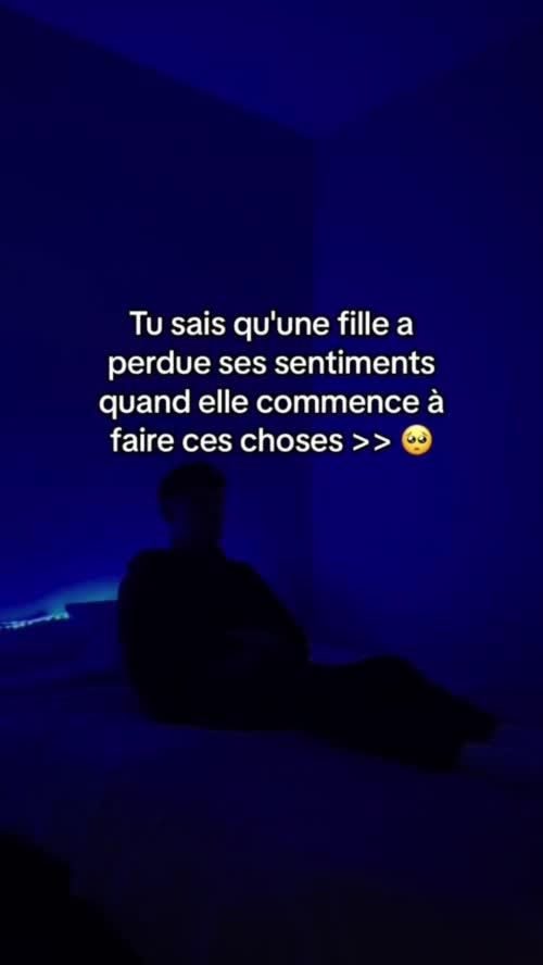 Tu sais qu’une fille a perdu ses sentiments quand elle commence à faire ces choses >>> 🥹