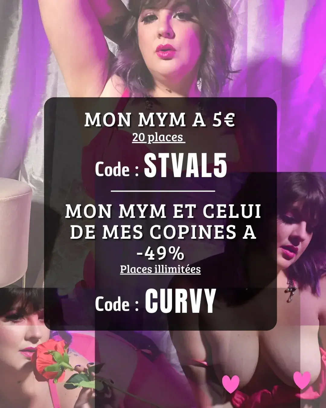 Leak & nude MYM — Romyred : « MON MYM à 5€ 👉 Code : STVAL5 ( 20 places )Ou -49% places illimitées avec le code CURVY valable sur mon MYM et celui de mes copines !Moi et mes copines, on t’a concocté un pack de vidéos d’exceptions avec les CURVY les plus chaudes de MYM ! ( je deja baiser avec 2 d’entres elle d’ailleurs 🤭🥵 )👉 PACK DE 5 vidéos HOTS dans tes dms👉 5 CURVY affamés👉 5 cochonnes qui en veulent tjs plus !Abonne-toi maintenant… et j’te montre ça 😏Nous avons toutes mis nos belles formes au service de ton plaisir 😈https://mym.fans/Gweiahttps://mym.fans/Thelouve_rougehttps://mym.fans/Lody_reydhttps://mym.fans/Unepetitefee_mymhttps://mym.fans/romyred » (MYM)