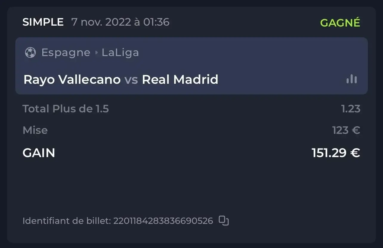 ⚽️ Montante Palier 2 !🚀 07/11/2022✅ Validé