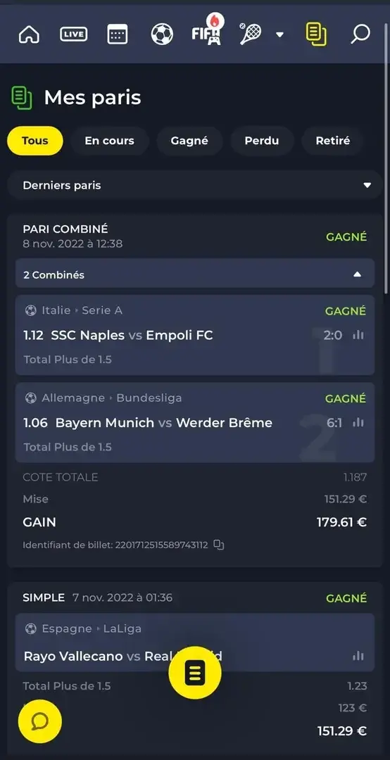 ⚽️ Montante Palier 3 !🚀 08/11/2022✅ Validé