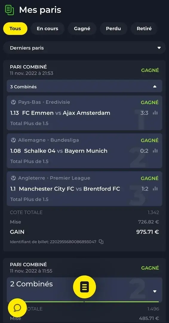 ⚽️ Montante Palier 7 !🚀 12/11/2022✅ Validé