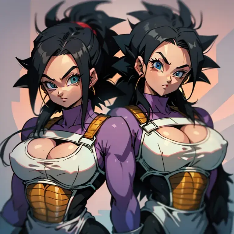Leak & nude MYM — French-hentai : « Dragon Ball Femme, Gants violets, longs cheveux noirs hérissés, Saiyan, cheveux noirs, Uniforme Saiyan, sexy, grosses cuisses, gros cul, Pose de combat » (MYM)