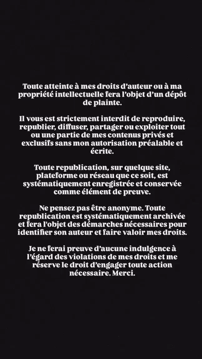Merci d'en tenir compte.