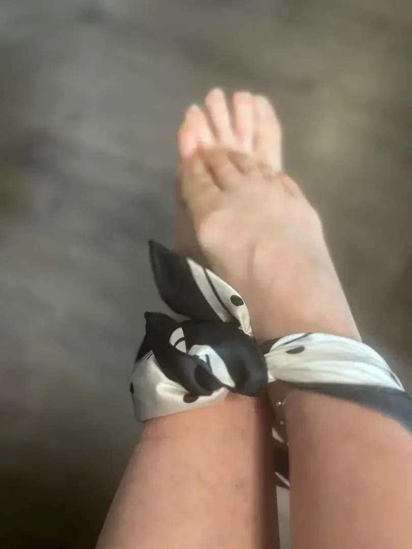 Pieds liés, oreilles discrètes, langue pendue😛