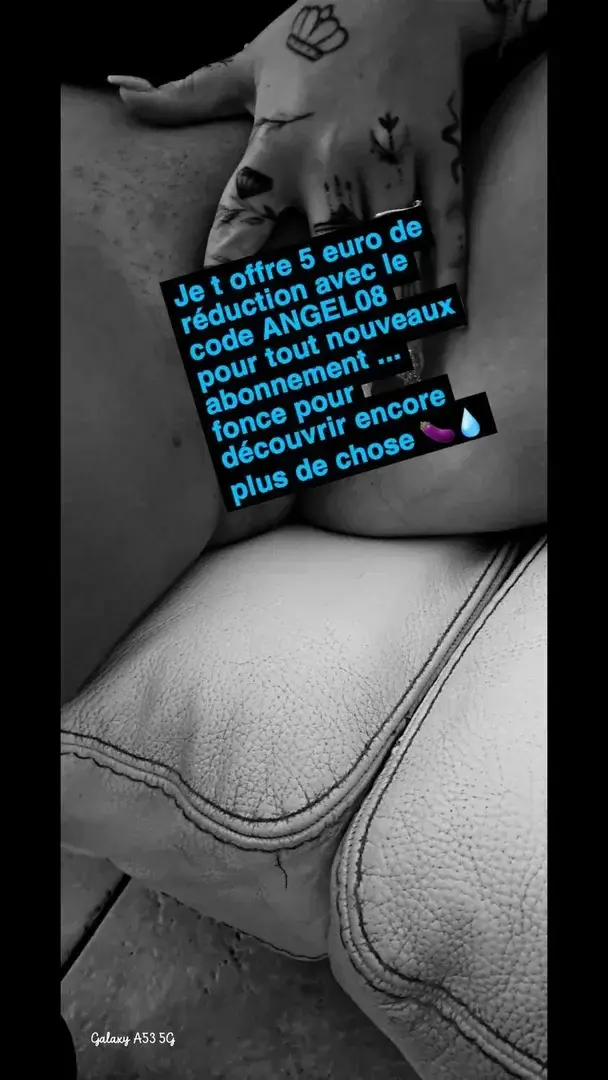 5 euro de réduction avec le code ANGEL08  pour ton nouveau abonnement... valable jusqu'à au 8/08 ... 🍆💧