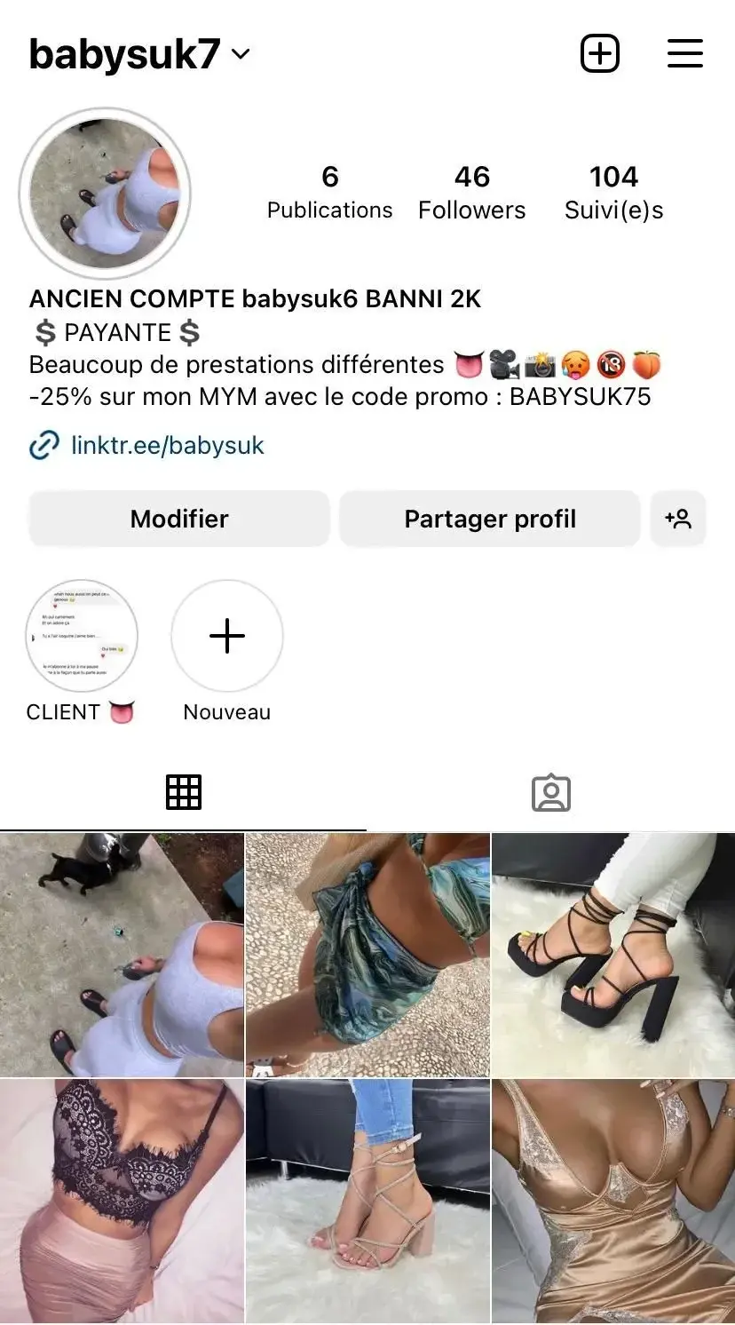 Coucou mes chéries, voici mon nouveau compte instagram l’autre à sauté j’en suis désolée 😘