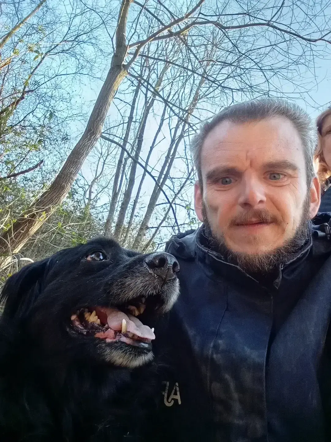 Mon homme avec mon chien