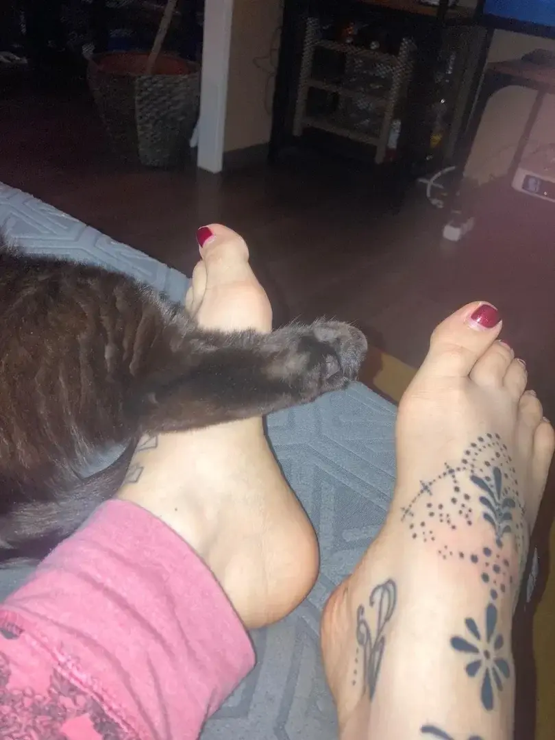 Avec la patoune de mon chat ❤️