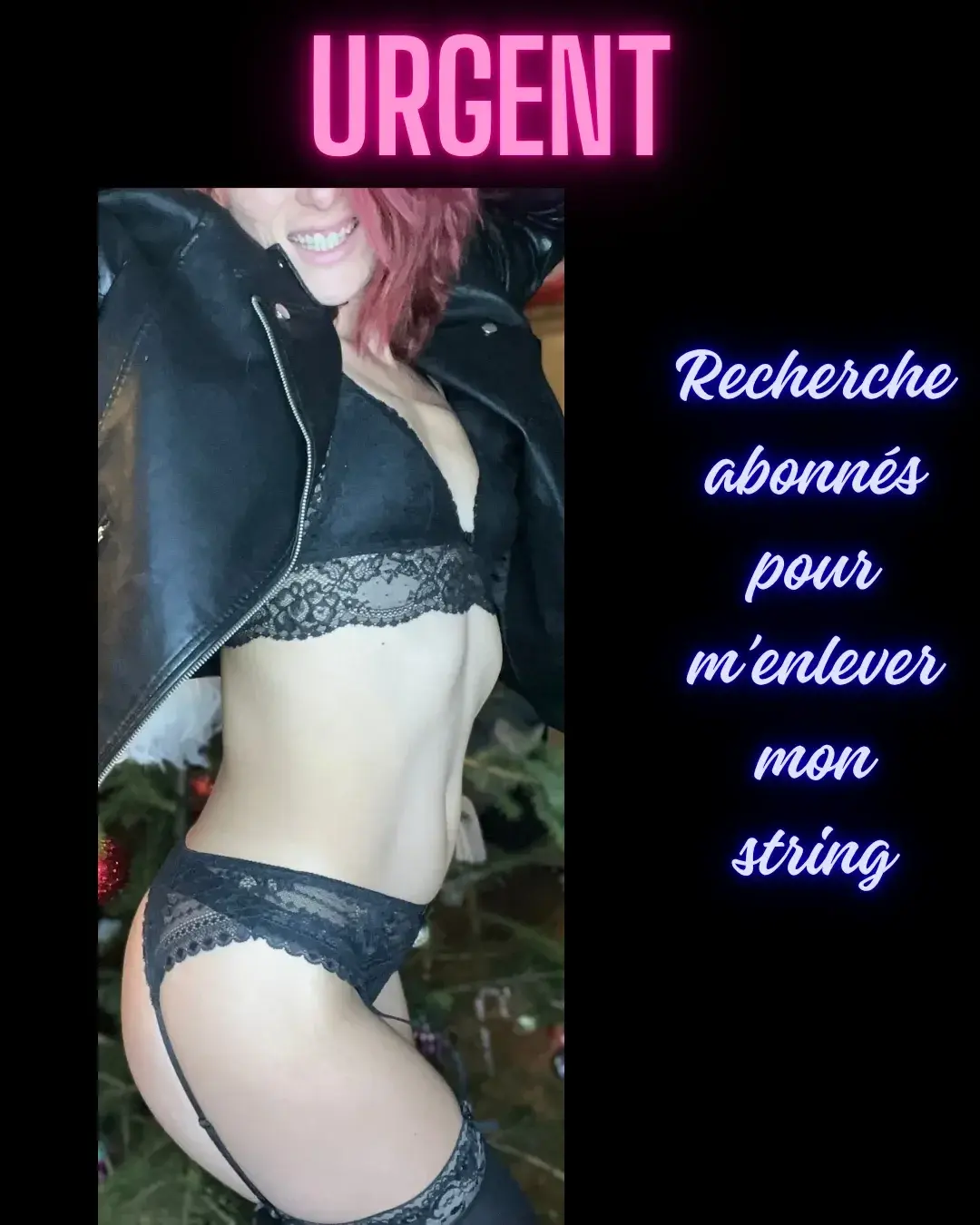 Tu es majeur ? 🔞Tu es consentant ? 😈Tu me trouves chaude ? 🤤Alors qu'est ce que tu attends ?!Craque un abonnement pour passer un pur moment de folie  😍 😍 😍Attention, si tu me rejoins, mon objectif est clairement de te rendre complétement accro à moi ❤️
