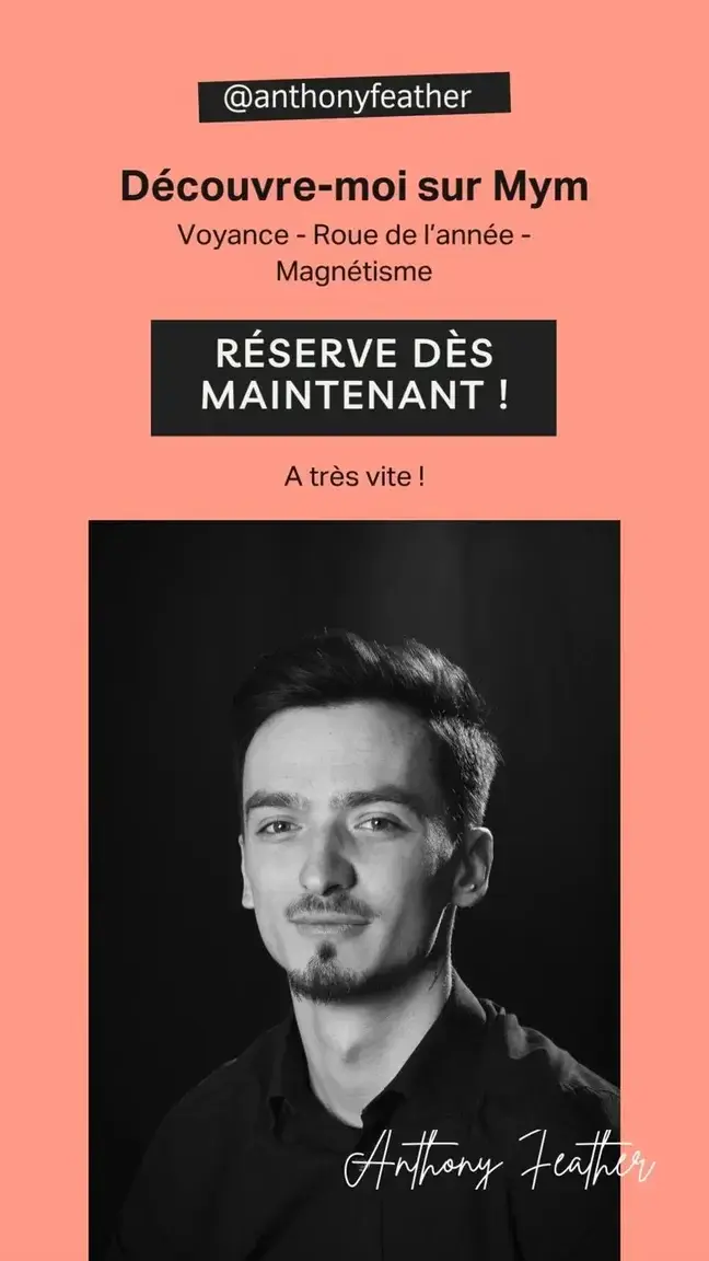 🌟Sur Mym, je propose mes services de voyance pour vous éclairer tout au long de l'année.Avec ma roue de l'année, je peux vous aider à anticiper les événements à venir et à prendre des décisions éclairées sur 12 mois !De plus, grâce à mon magnétisme, je peux vous aider à trouver l'harmonie et l'équilibre dans votre vie.Vous souhaitez en savoir plus ? Contactez-moi dès maintenant ! 🔮#voyance #magnétisme #éso