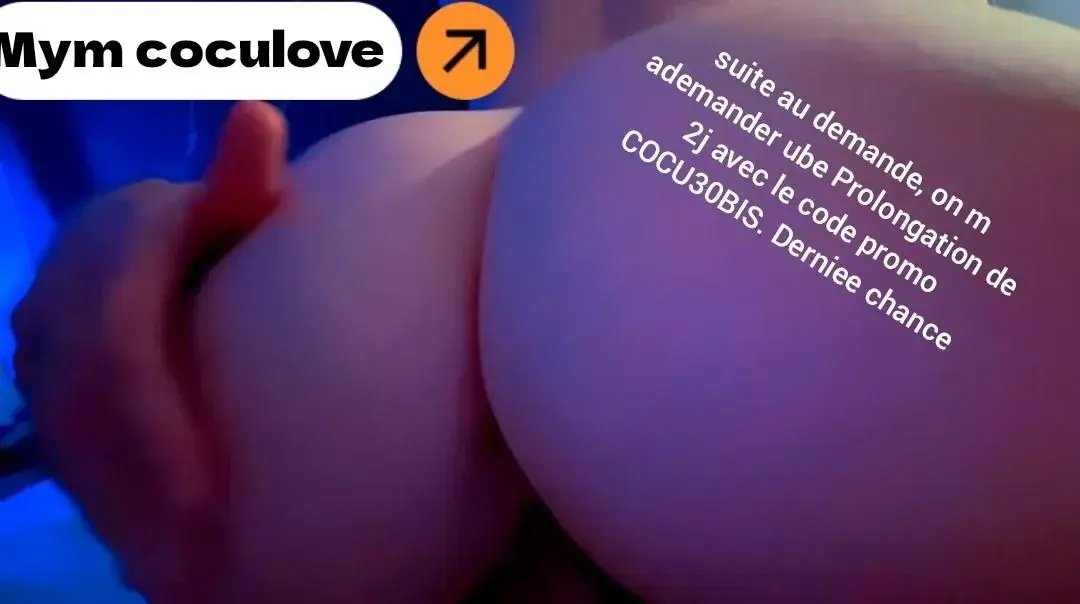 Prolongation de 2j pour 30% sur l abonnement acec le code COCU30BIS . C EST PRESQUE DONNE POUR PLUS DE 2000 contenus hot, sexe, sensuel, hardware, coquin. Alors arrête de réfléchir et profite de longue de plaisir 😘😘