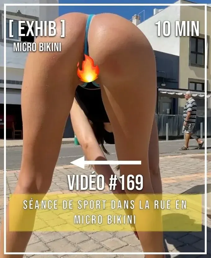 🇫🇷 Vidéo #169 ➡️ Je fais une séance de sport en micro bikini dans un parc public, ça m’excite tellement de savoir que tout le monde peut voir ma petite chatte de salöpe 😈🇺🇸 Video #169 ➡️ I'm working out in a micro bikini in a public park, it turns me on so much knowing everyone can see my little slutty pussy 😈