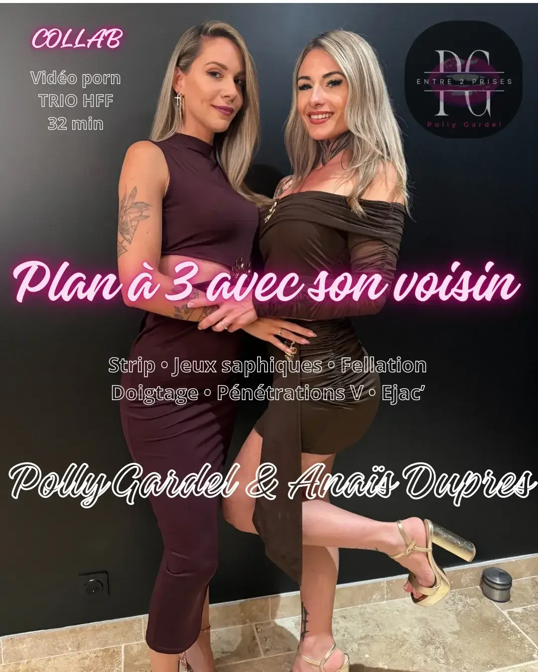 Leak & nude MYM — Pollygardel : « La vidéo collab du mois arrive le 9 Juin, sauras-tu résister à deux blondes ? Voudras-tu prendre la place de son voisin pour venir nous baiser ? 🎥🔞 » (MYM)