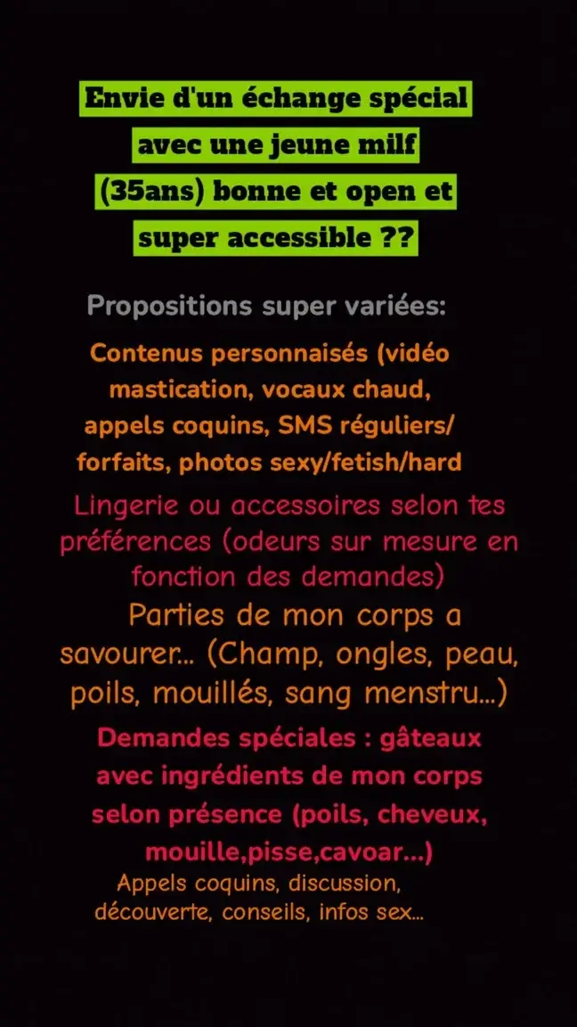 #sur mesureEnvie de quelques choses de spécial...De vrais échanges avec authenticité et mixité...Je propose tout ce de tu peux avoir envieAlors hésites pas demanded'moi ve qui te feras jouir