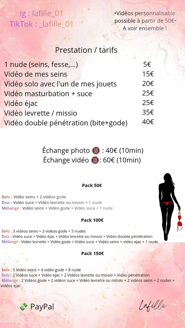 Ig : lafille_01Plus de contenus sur ig, n'hésitez pas à t'abonner et venir m'envoyé un message 😊😏🫦Prestations et tarifs hors mym.
