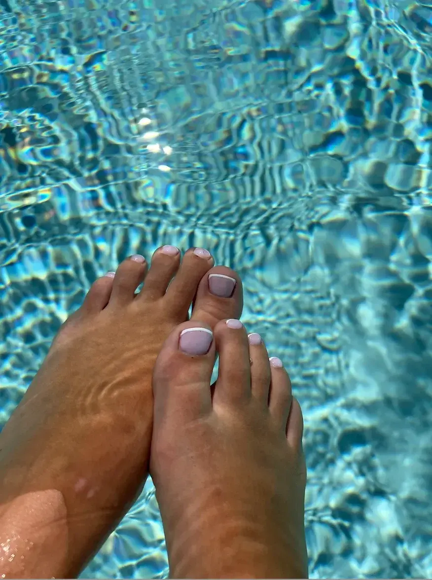French manucure feet by the poolDm me for exclusive content