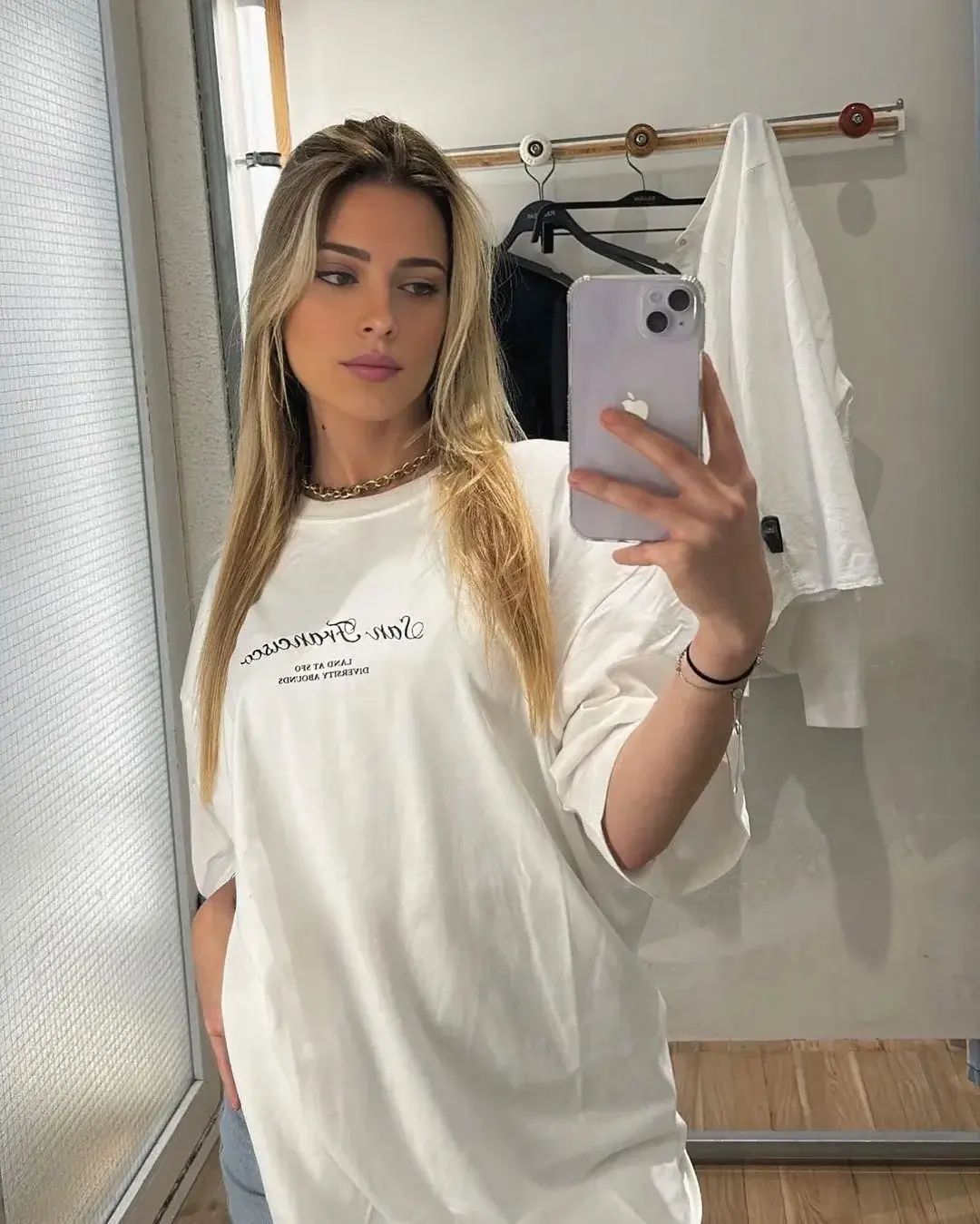 Photo devant le miroir