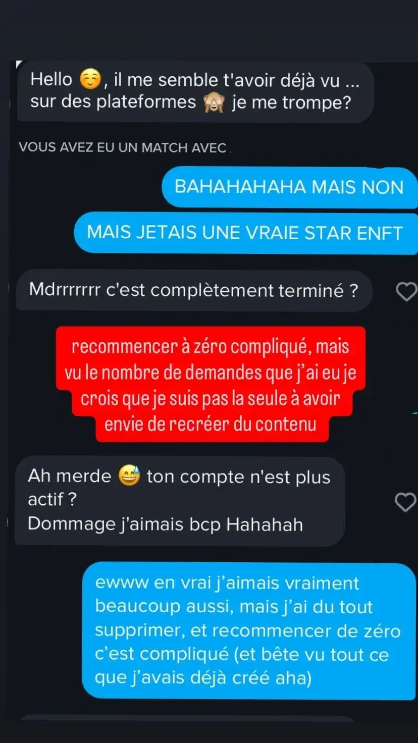 vraie star n’a pas peur de recommencer à zéro je crois,bref I’M BACK