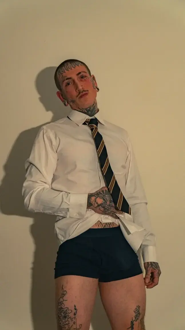 #men #tattoo #sexy #bulge #skinny