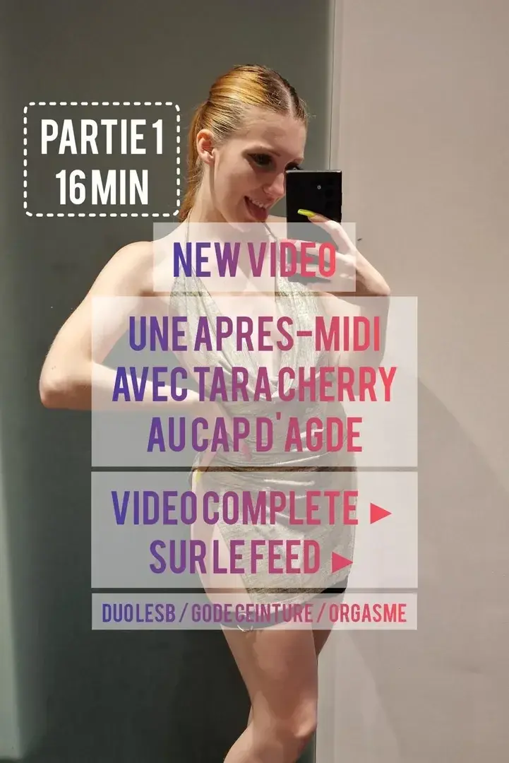 ❗️Vidéo dispo sur le feed ❗️🔞 Duo lesbien / Gode ceinture / Orgasme 🔞🔥 Après-midi coquine au Cap d'Agde avec la charmante Tara Cherry, on a testé mon nouveau jouet : je la prends au gode ceinture et je la fais jouir 🔥🥵 16 min de vidéo très hot entre filles 🥵• Vidéo complète dispo sur le feed, 16 min •
