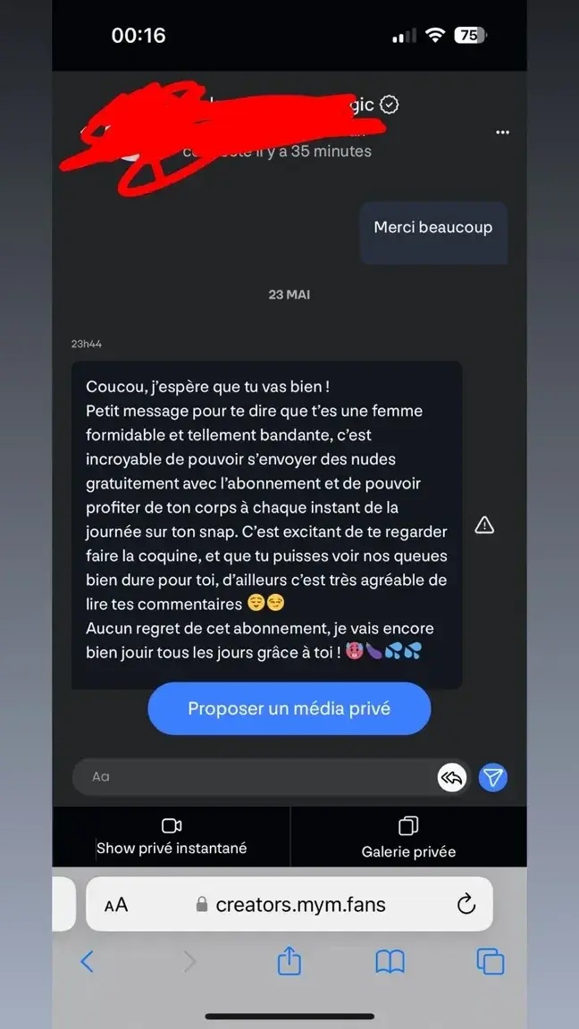 Leak & nude MYM — Salopeemma-jolie : « Lâche-toi tu ne le regretteras pas 🔞😋🔞🔞 » (MYM)