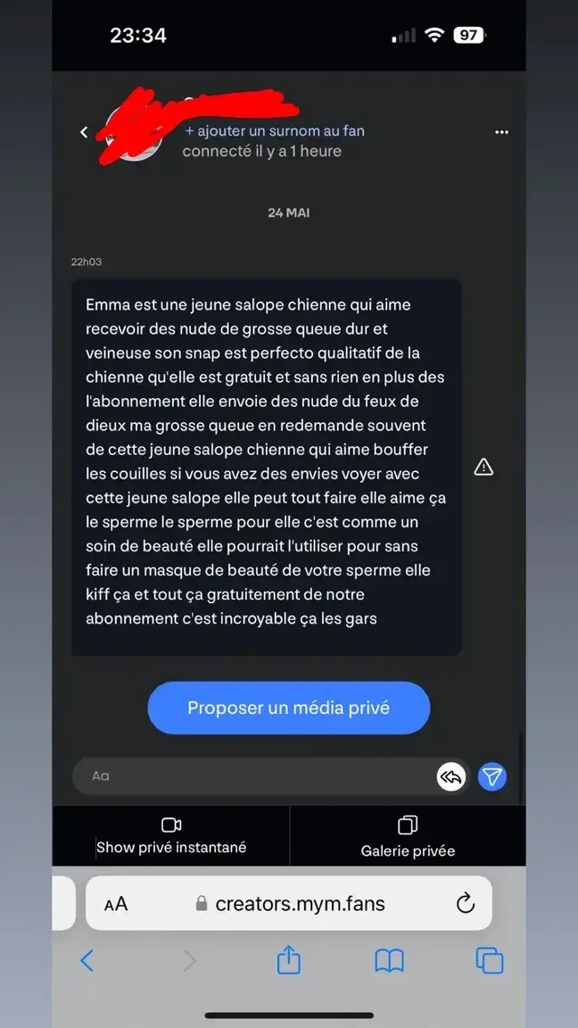 Encore un message d’un abonnés 🤫😋  pas embué qu’on s’amuse ☺️😋
