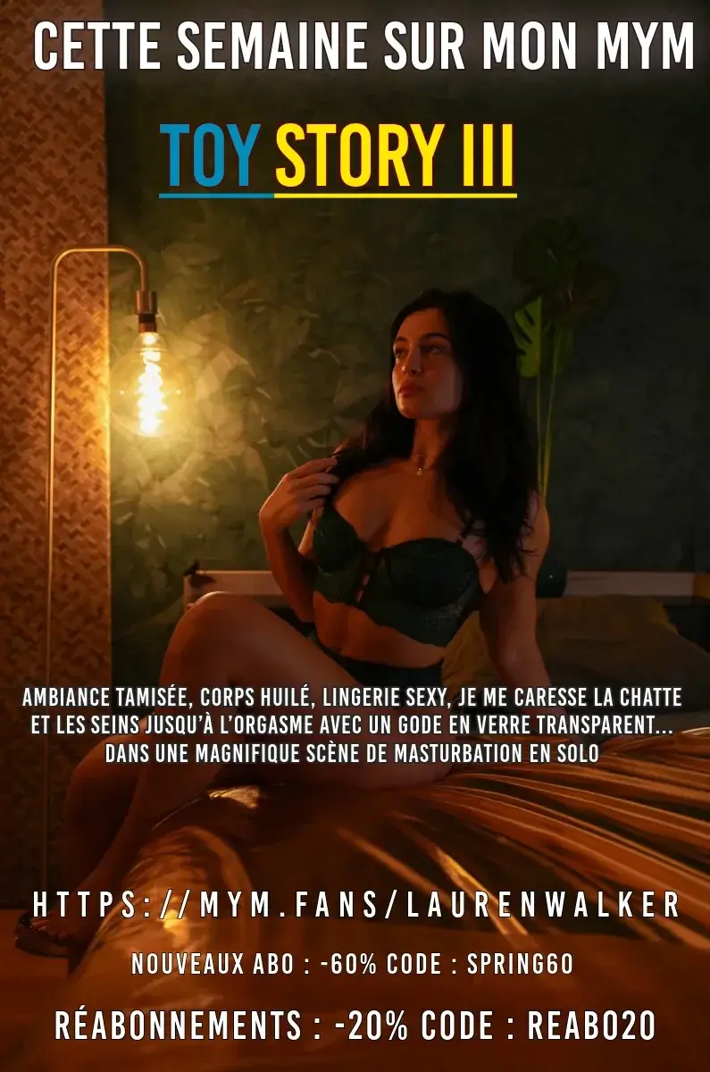 Hey mes chats 💕 Cette semaine sur mon mym, nouvelle série de plaisir en solo (ça faisait longtemps) 😌Ambiance tamisée, lingerie coquine et corps huilé, je caresse mes petits seins et ma chatte avec un gode en verre jusqu'à l'orgasme, pour une scène 100% érotique qui va te rendre totalement fou... 🙈Tu me rejoins où tu regardes en te branlant ? 💦La vidéo et toutes les photos arrivent cette semaine sur mon feed, bon visionnage 👀🚀NOUVEAUX ABOS : -70% sur les abonnements à mon mym avec le code : TOY70🌸 RÉABONNEMENT : -20% sur les abonnements avec le code : REABO20