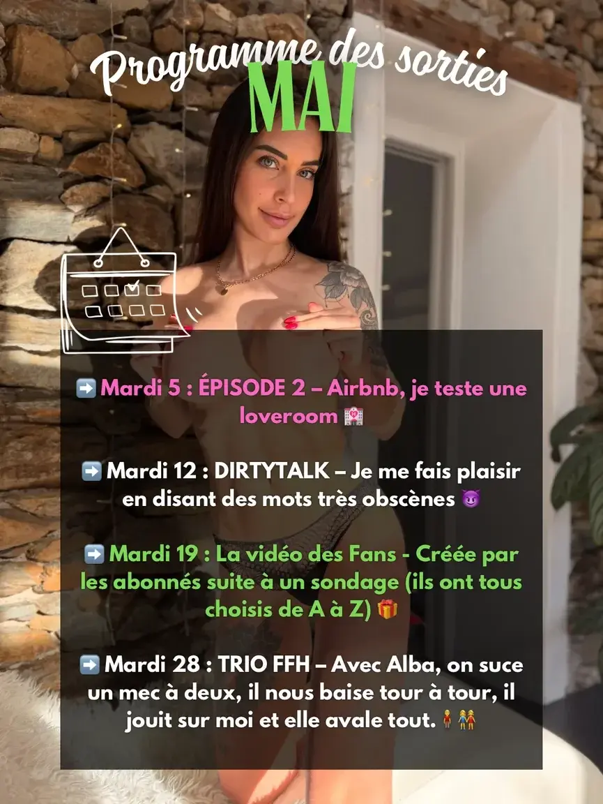 ✅Abo 0€ code : SEX🔞→1 vidéo offerte🔺Abo -50% code 𝐑𝐄𝐀𝐁𝐎→ 1 vidéo HOT offerte🔺 Abo 1 mois (𝐬𝐚𝐧𝐬 𝐜𝐨𝐝𝐞 𝐩𝐫𝐨𝐦𝐨) = Ma vidéo hebdomadaire OFFERTE directement dans ta messagerie privée tous les vendredis🔺 Abo 6 mois = Ma vidéo hebdomadaire OFFERTE tous les vendredis + Accès Snap VIP pour du contenu encore plus intime et quotidien 😈