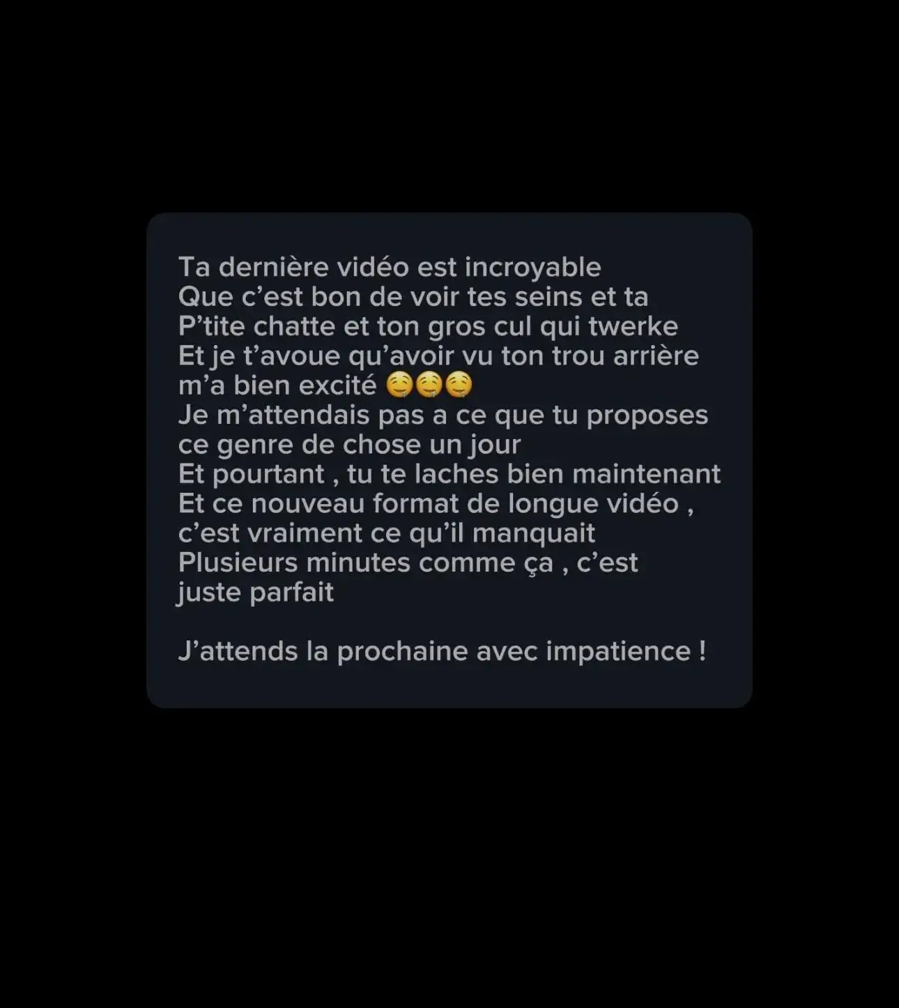 Leak & nude MYM — Tifany_wallemacq : « -20% dans mes MOD avec le code : «PPVGFF20 » 🎁Je vous partage un de mes derniers messages privés !!Je suis tellement contente d’avoir reçu autant de bons retours !!! 😍🔥À très vite pour une nouvelle vidéo 🙈 » (MYM)