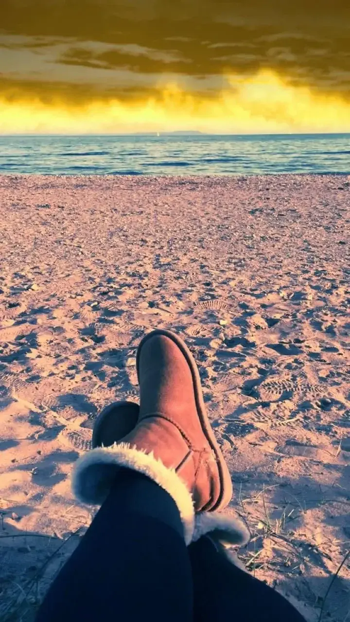 Plage en hiver