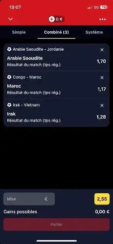 Parie sportif pour ce soir 😉