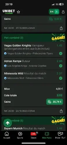 Voici des preuves des gains que j’ai fait pour les intéressé