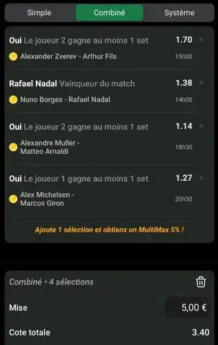 Prono gratuit pour aujourd’hui on a fait un 3/4 hier en exclusif 