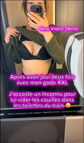 🎥New Video 89 : Je jouis 2 fois et j’accoste un mec pour lui vider les couilles dans les toilettes d’un train 😈