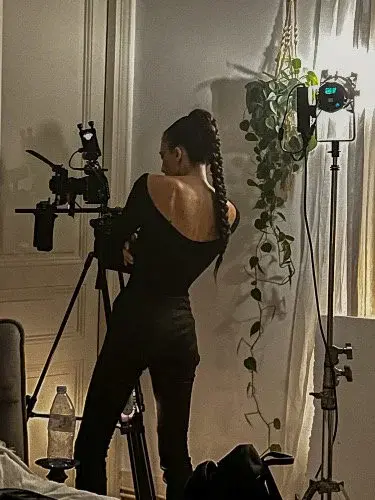 En plein tournage pour Mytf1 pour le concours Imagine.