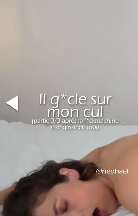 3/3 après ma fuck machine, il se glisse en moi pour me prendre en levrette, me baiser et gicler sur mon beau petit cul !