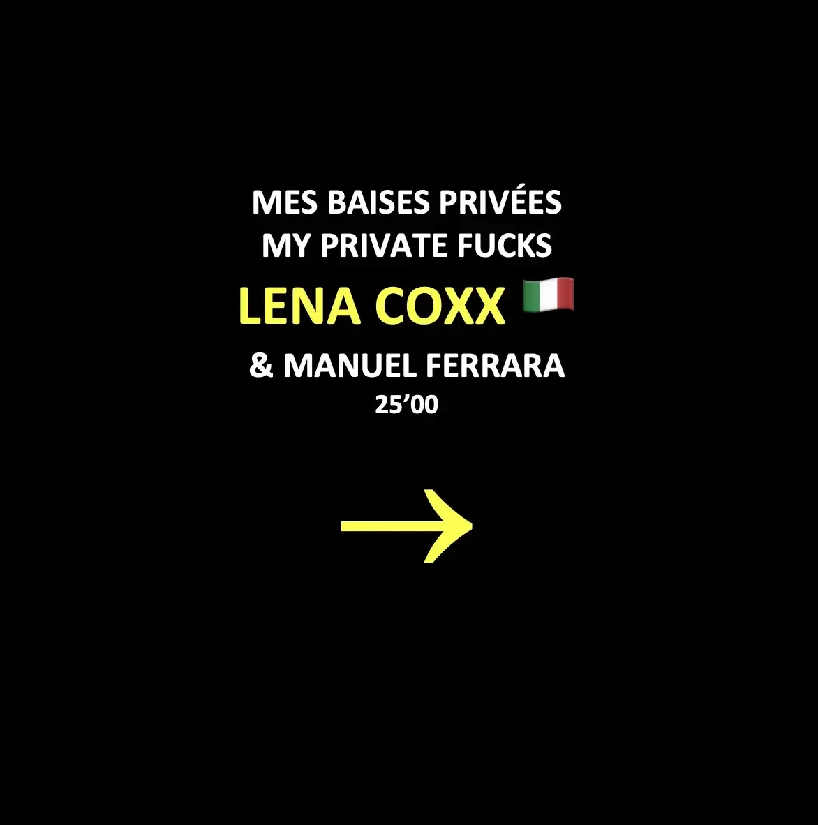 MES BAISES PRIVÉES : LENA COXX 🇮🇹C'est à l'occasion du salon de Las Vegas que cette italienne brûlante est venue visiter ma chambre d'hôtel...Je l'ai défoncé sous la caméra de sa meilleure copine 🤫🤩😜MY PRIVATE FUCKS : LENA COXX 🇮🇹It was during the Las Vegas trade show that this hot Italian came to visit my hotel room...I banged her while her best friend filmed her 🤫🤩😜