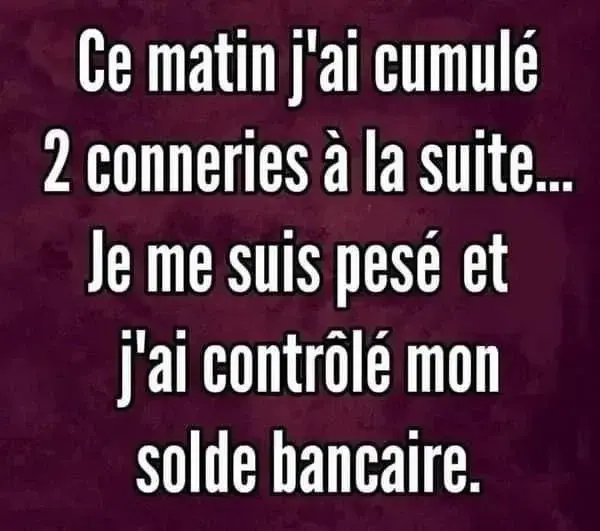 Toi aussi cela t'arrive de cumuler ?