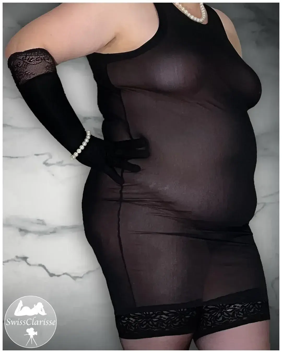 Robe noire transparente 💋