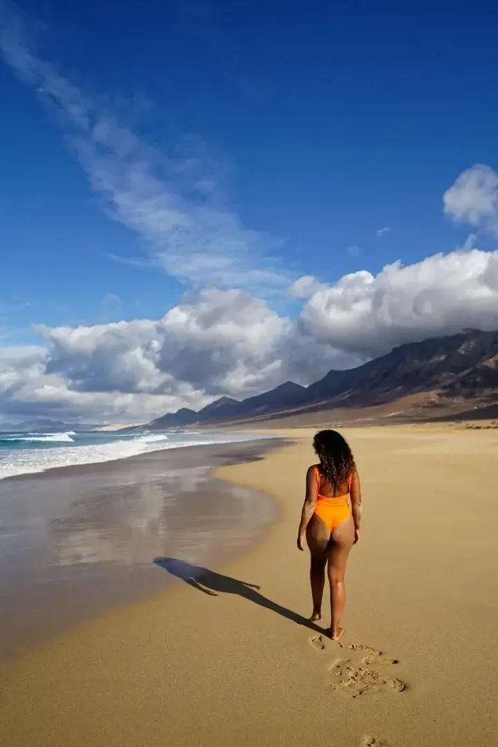 Cofete beach. Orange is really my color
