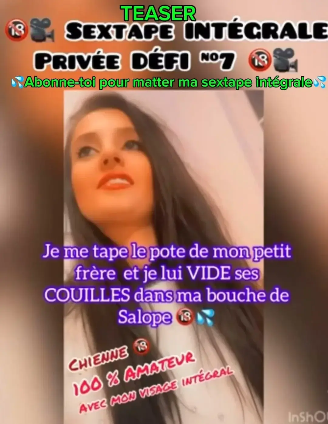 Leak & nude MYM — jeweln_22 : « Ton abo/réabo à 1 euro code JEWELN ou PORNO 🔥Rejoins-moi vite !! SEXTAPE PRIVÉE DÉFI NUMÉRO #7 🎥 🔞 Mon objectif : me taper le pote de mon petit frère qui vient d’avoir 18 ans 💦🔞🔞 Je suis tellement une S*LOPE qui adore la BITE que je n’ai pas pu m’empêcher de me taper le POTE de MON PETIT FRÈRE !! Oui tu as bien entendu! J’ai eu envie de me le faire et de le faire GICLER tout son FOUTRE en bonne ch*enne que je suis !!! 💦 Il va s’en rappeler longtemps ! 🔞😱 Depuis que j’ai découvert la bite je ne peux plus m’en passer c’est tellement bon!!!!! Tu es le prochain ? 🥵 » (MYM)