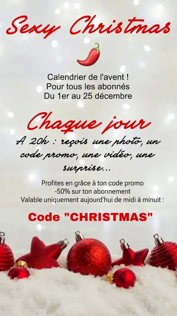 - 50% sur l'abonnement avec ton code: CHRISTMAS 😘#promo #christmas