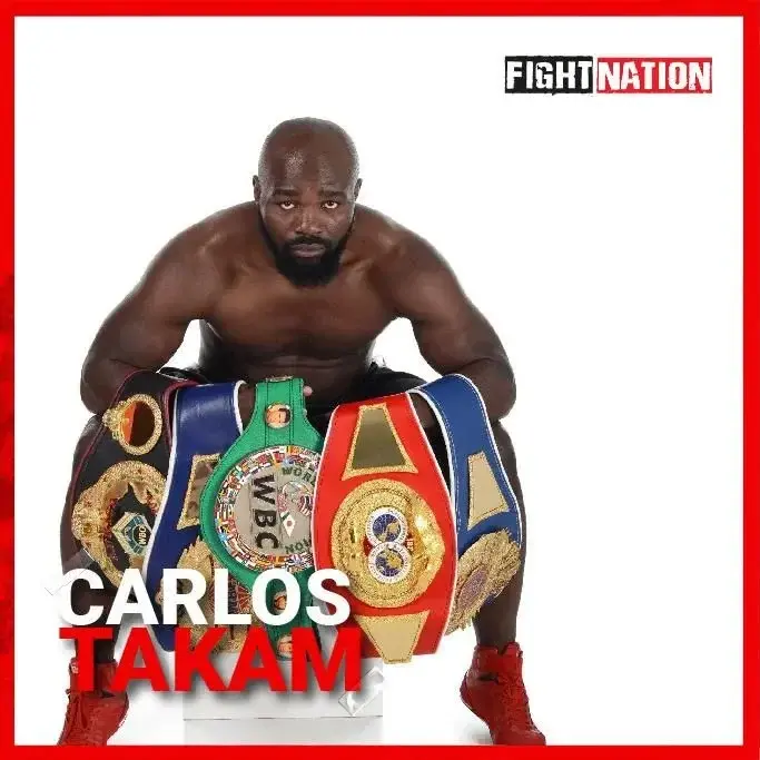 Carlos TAKAM - OLYNé le 6 décembre 1980 à Douala, CamerounBoxe anglaise48 combats : 40 victoires 7 défaites - 1 nulChampion d'Afrique 2003Champion du monde WBF International 2012-2013Champion d'Afrique WBO 2011-2015Champion WBF Intercontinental 2013-2017WBC Silver 2014IBF Intercontinental 2017-2018Son coach : Dewey COOPER📸 Photo : Leïla Hassani F.#trombinofight