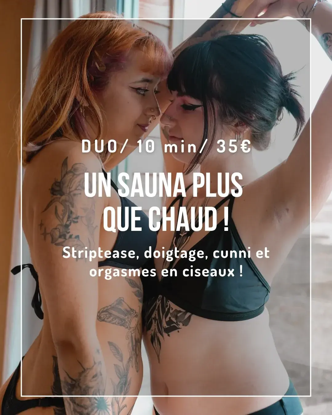Leak & nude MYM — Yllaaa : « Un sauna + que chaud :Un sauna c'est fait pour se tendre alors...Au programme :- 10 min de duo lesbien- Maillot de bain et striptease- Seins percées ☺️- Cunni- Orgasme en ciseaux ✂️Si t'aimes les duos lesbiens avec des filles alt : percées et tatouées c'est la vidéo à débloquer !Avec @dark_nyny » (MYM)