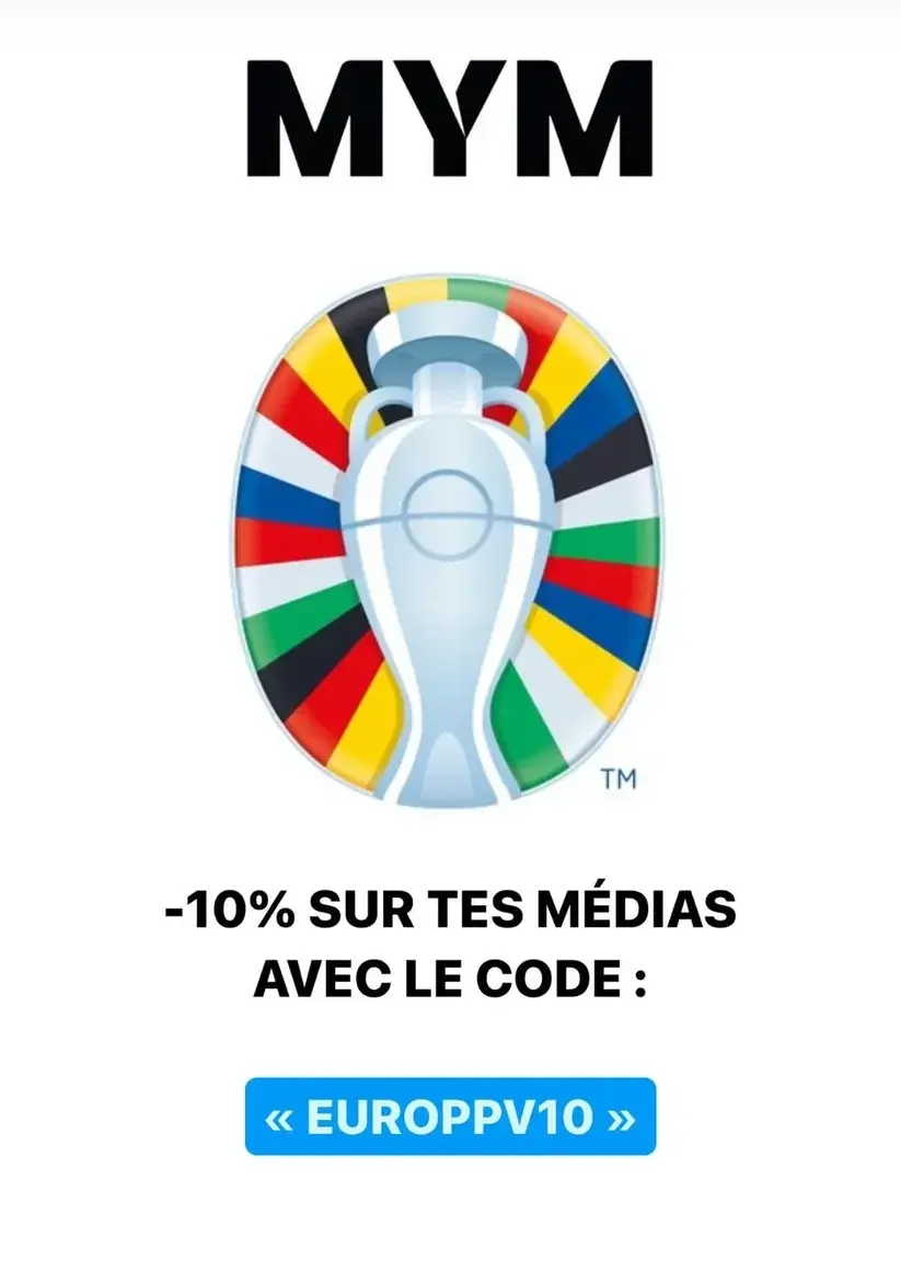 Leak & nude MYM — Tifany_wallemacq : « Pour l’EURO, MYM offre -10% sur tes médias 🔥 » (MYM)