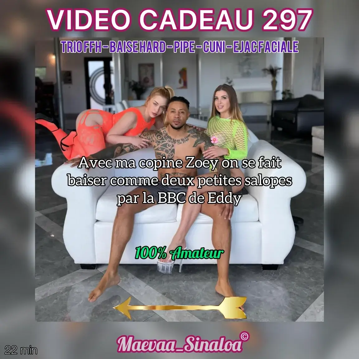Leak & nude MYM — maevaa_sinaloa : « Nouvelle vidéo de 22 min mes coquins 🔥 Trio FFH 🥵 Avec ma copine Zoey on se baiser comme deux petites salopes par la BBC de Eddy 🤤 » (MYM)